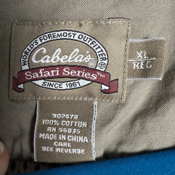 Cabela's Safari Series Hunting Fishing Hiking Photo Vest Size L Beige Pockets - Picture 4 of 6